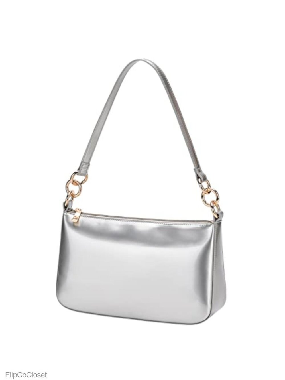 GAYI URBAN Glossy Faux Patent Leather Shoulder Bag Women's Shiny Y2K Clutch
